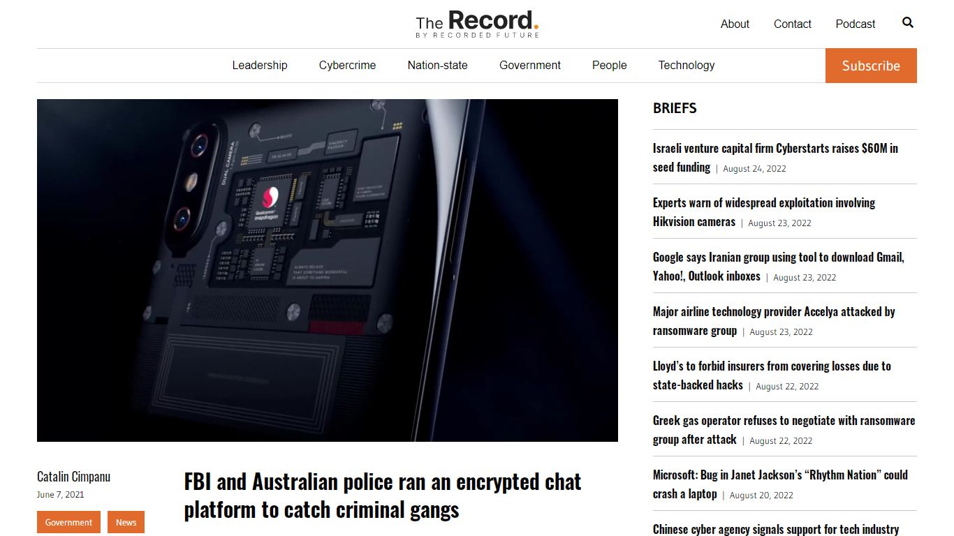 FBI and Australian police ran an encrypted chat platform to catch ...