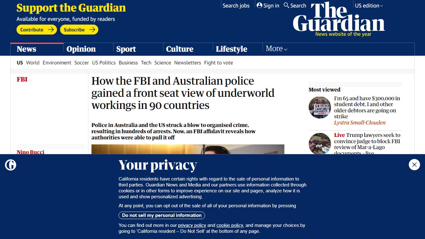 How the FBI and Australian police gained a front seat view of ...